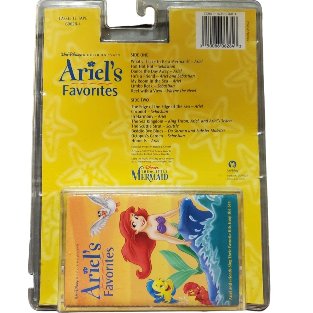 Little Mermaid Vintage 1997 Disney Ariels Favorites Cassette Tape A2 NEW